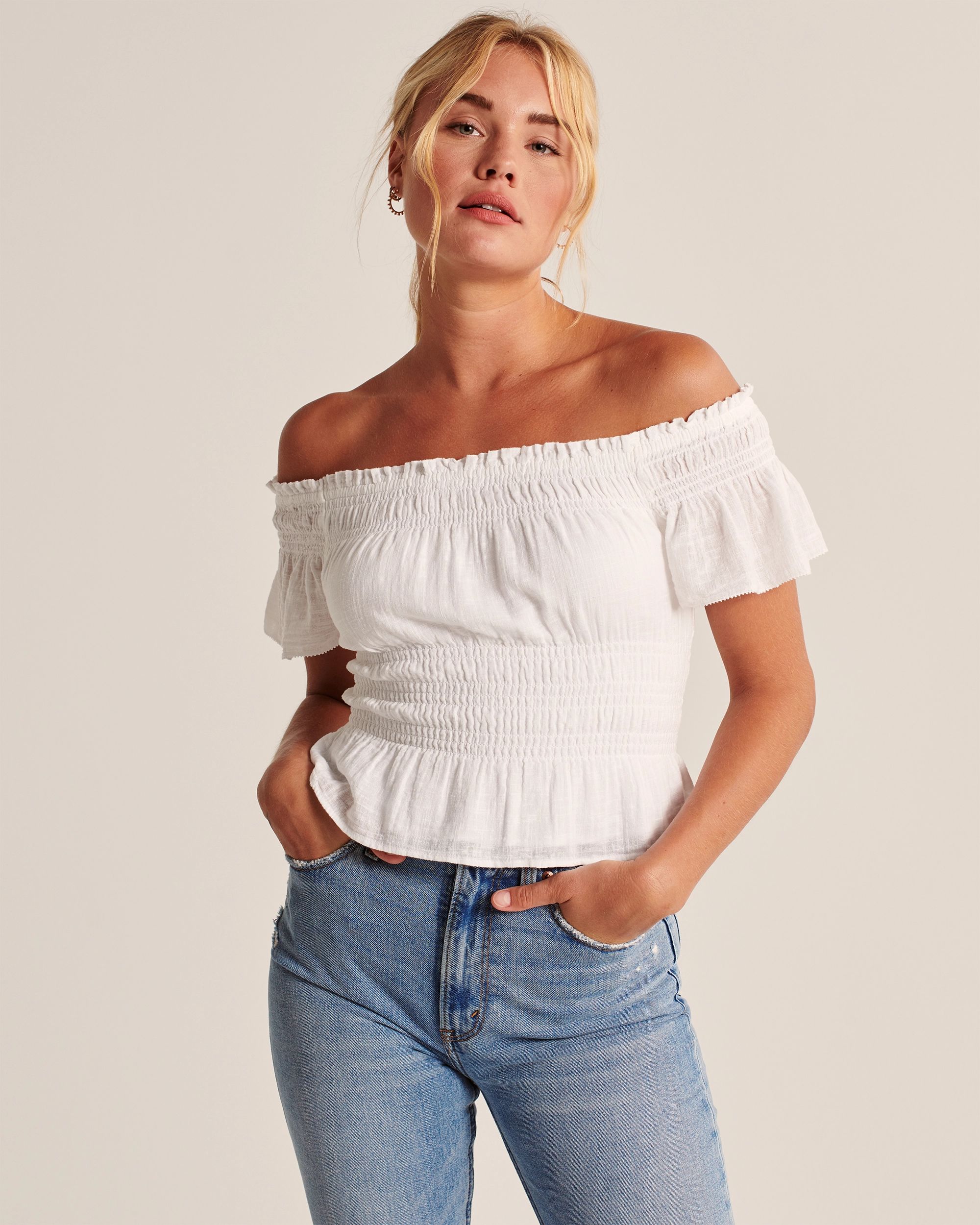 Off-The-Shoulder Blouse | Abercrombie & Fitch (US)