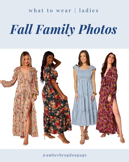 Fall family photo inspo for moms! 

#maxidress #mididress #fallfashion #buddylove #fallfamilysession #whattowear #fallfit #gingham #floralprint 

#LTKfamily #LTKwedding #LTKSeasonal