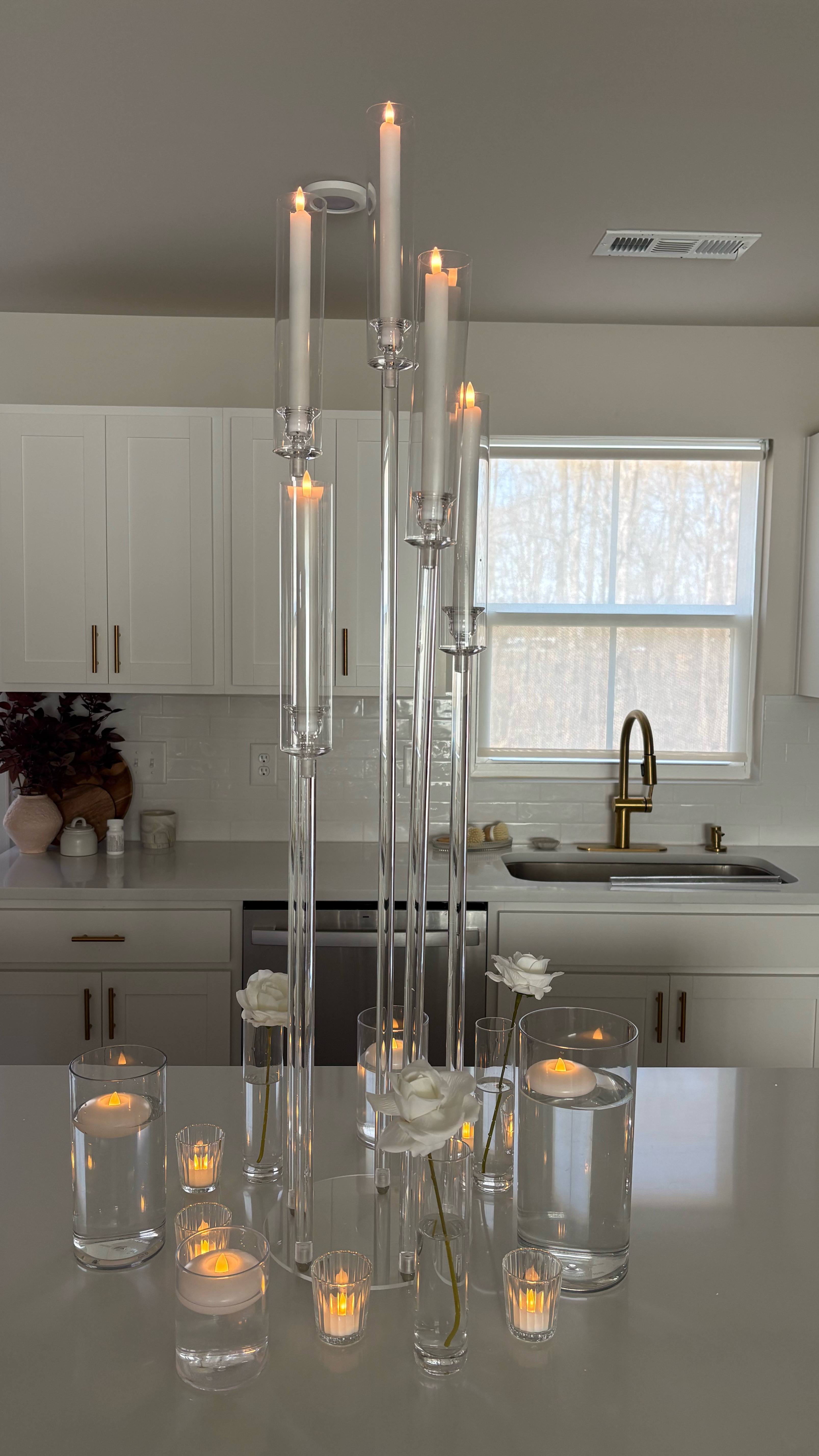 If your venue doesn’t allow real candles, this LED candle centerpiece is the perfect solution! Everything is from Amazon, making it easy, affordable, and venue-friendly. It gives that cozy, romantic glow without any open flames. Perfect for weddings, receptions, and elegant events

#LTKStyleTip #LTKHome #LTKWedding