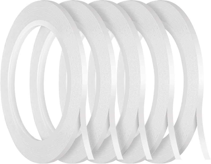 Kesote 5 Rolls Double Sided Tape for Crafts Scrapbooking, 1/8" Thin Double Sided Adhesive Tape, 8... | Amazon (US)