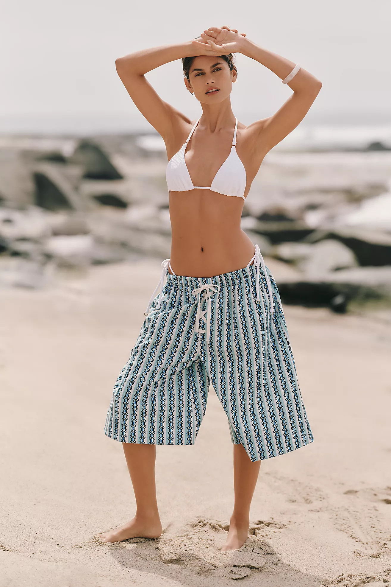 Celandine Oversized Bermuda Pants | Anthropologie (US)