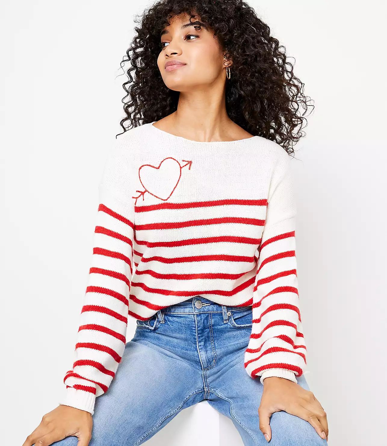 Petite Cupid Boatneck Sweater | LOFT