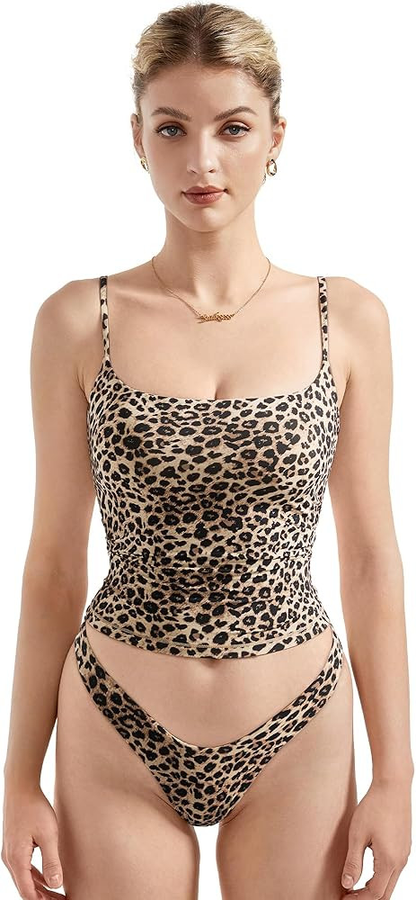 SUUKSESS Women Sexy Square Neck Tank Top Summer Y2K Going Out Basic Cami Shirt | Amazon (US)