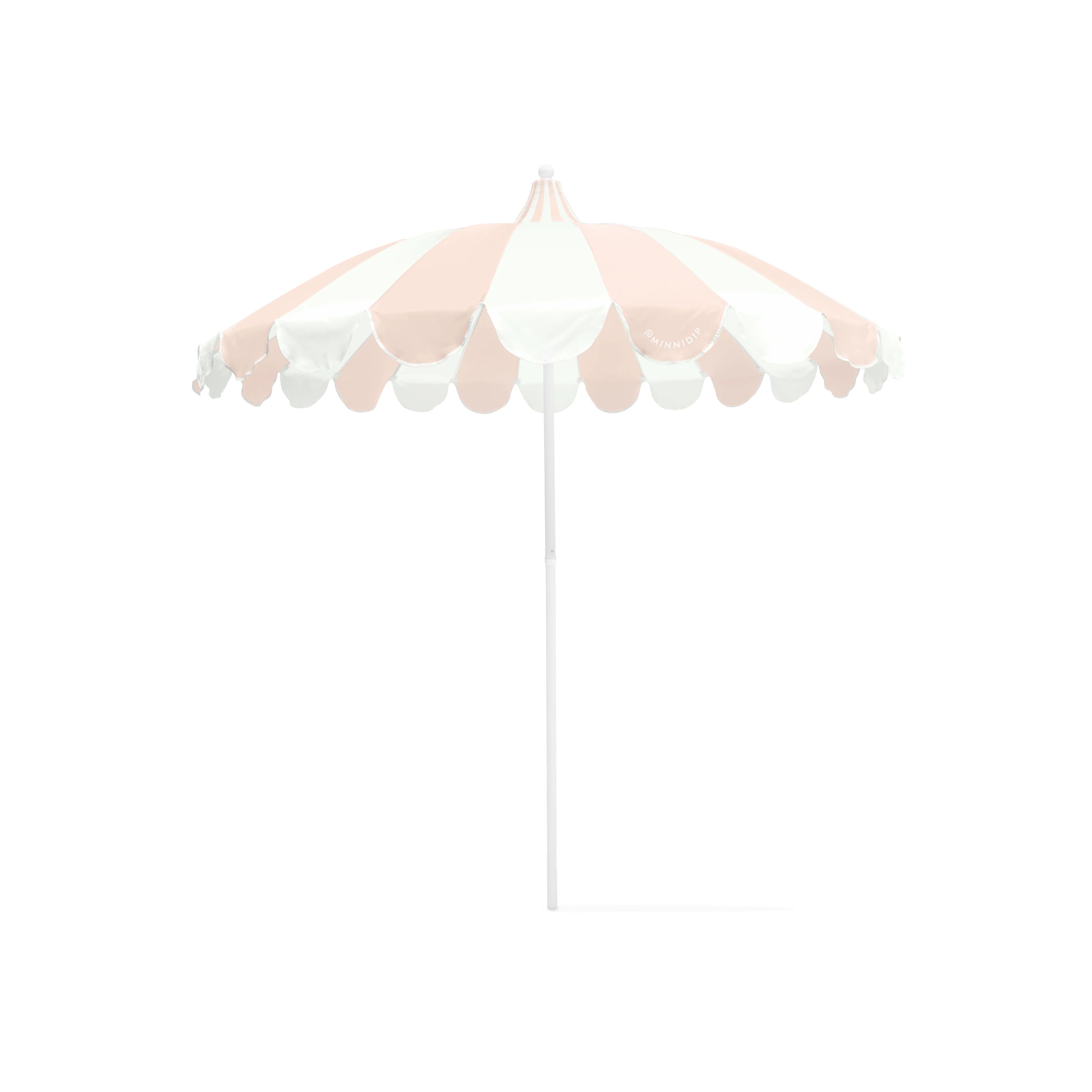 the SCALLOPED Market Umbrella in Blush | Minnidip
