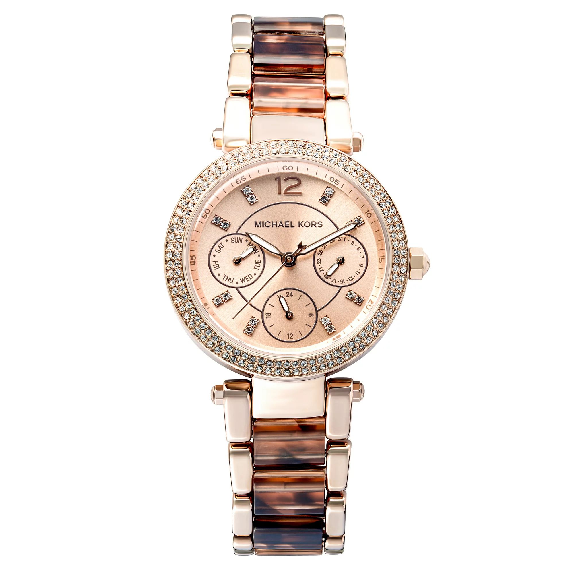 Michael Kors Women's Parker Chronograph Rose Gold-Tone Stainless Steel Watch MK6834 | Walmart (US)