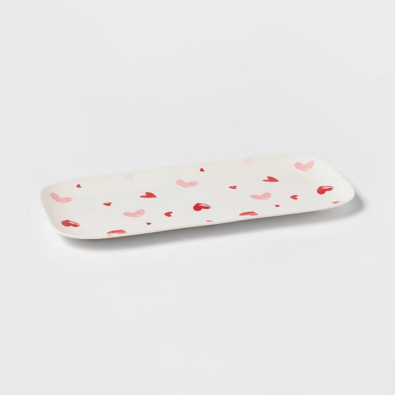14" x 6" Melamine Scattered Heart Serving Platter - Threshold™ | Target