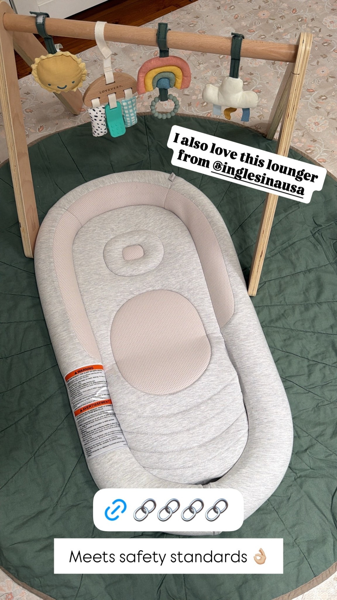 I also love this lounger from @inglesinausa  Meets safety standards 👌🏼

#LTKBaby #LTKBump #LTKmomlife