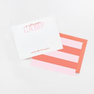 Camp Personalized Stationery - Girls | Joy Creative Shop