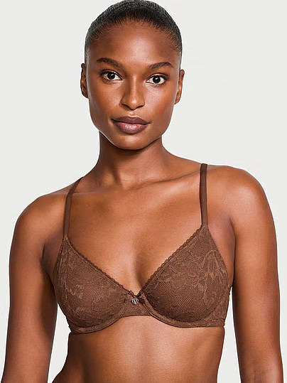 Body by Victoria Invisible Lift Unlined Lace Demi Bra, Brown, 34C - Women's Bras - Victoria's Secret | Victoria's Secret (US / CA )