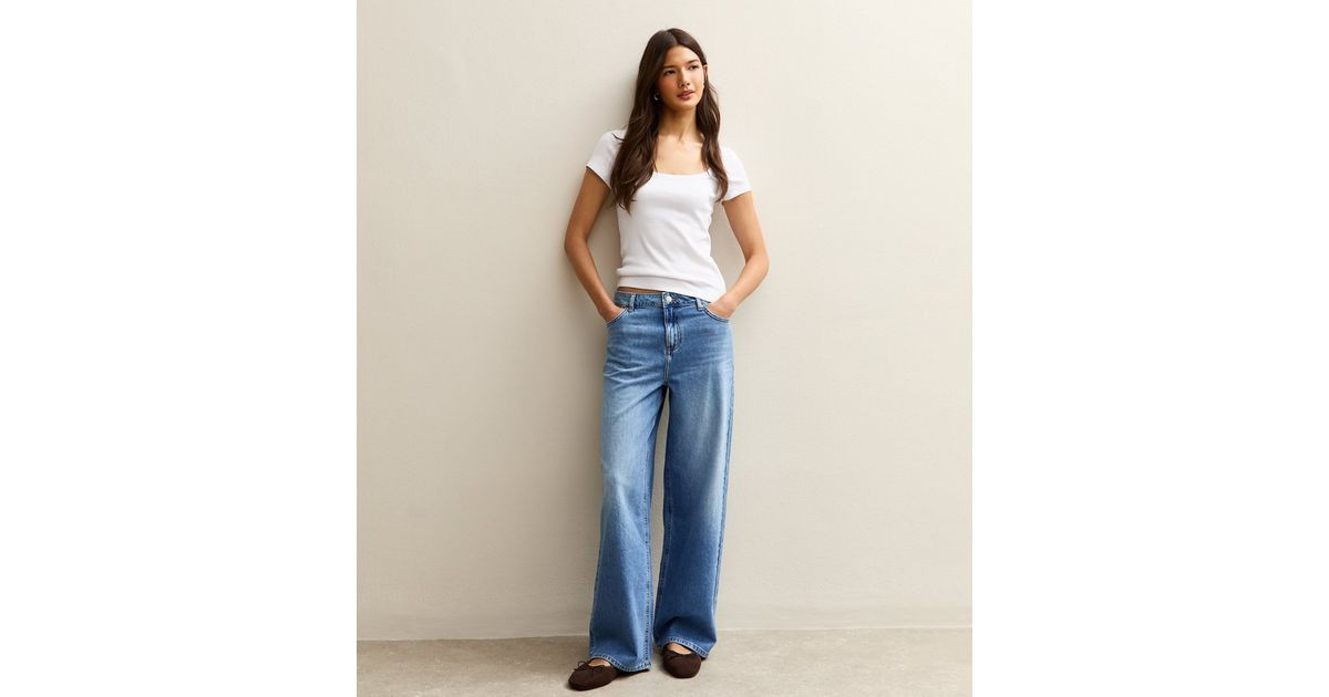 Light Blue Bonnie Slouchy Wide Leg Jeans | New Look | New Look (UK)