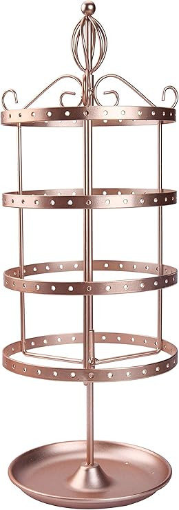 AmigasHome Classic 4 Tier Heavy Duty Metal Made Rotating Tabletop Bracelet Necklace Jewelry Displ... | Amazon (US)