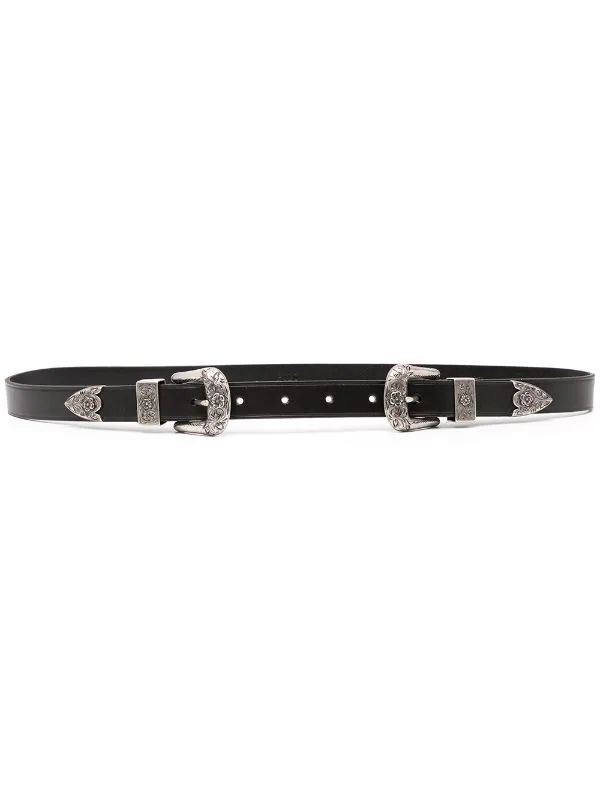 Polo Ralph Lauren double-buckle Leather Belt - Farfetch | Farfetch Global