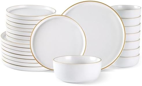 AmorArc Stoneware Dinnerware Sets for 8,Reactive Ceramic Plates and Bowls Set,Highly Chip and Cra... | Amazon (CA)