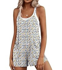 Ekouaer Rompers for Women Summer Casual Sleeveless Short Overalls Boho Spaghetti Strap Shorts Jum... | Amazon (US)