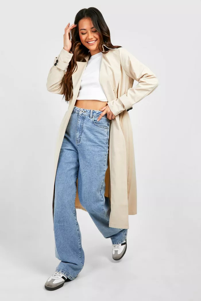 Synched Waist Midi Trench Coat | boohoo (US & Canada)