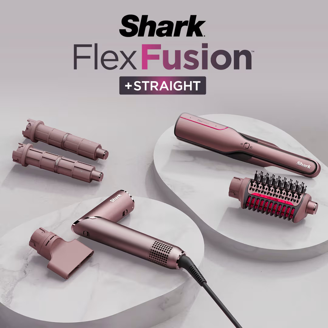 Build Your Own Shark® FlexFusion™ Air Styler Straightener + Brush Set (Blush) Wet-or-Dry Style... | Sharkclean