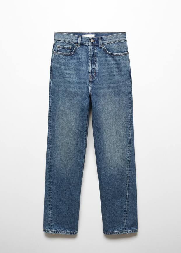 Straight jeans with forward seams | MANGO (US)