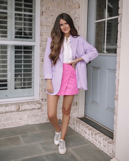 This entire outfit is 20% off!!!
Lavender blazer, white button-up, pink skort, spring outfit, Target fashion, Target finds, spring outfit, spring fashion

#LTKsalealert #LTKSeasonal #LTKunder50