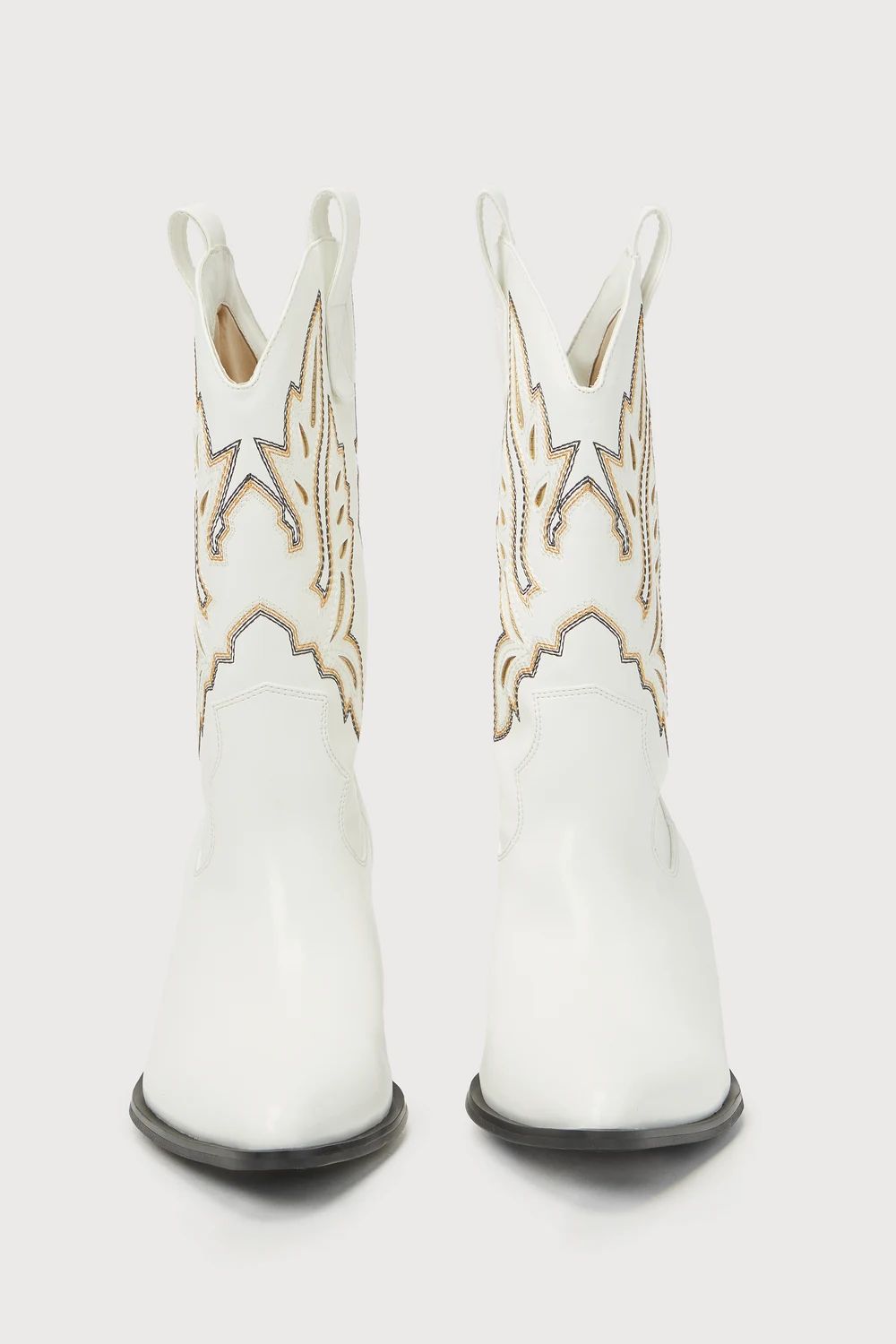 Remmington White Pointed-Toe Western Ankle Boots | Lulus