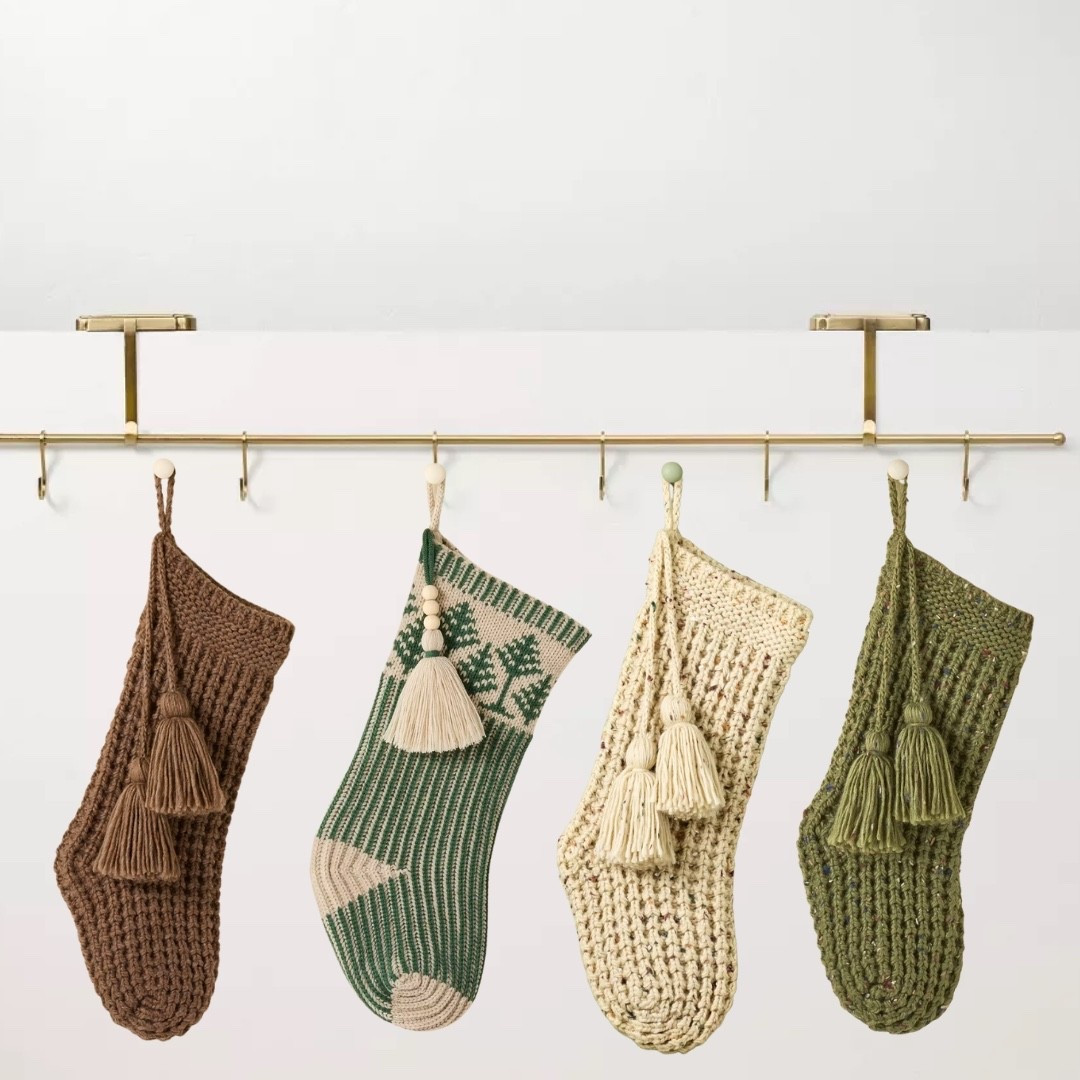 Brass stocking holder and Hearth and Hand stockings 

#LTKSeasonal #LTKHome