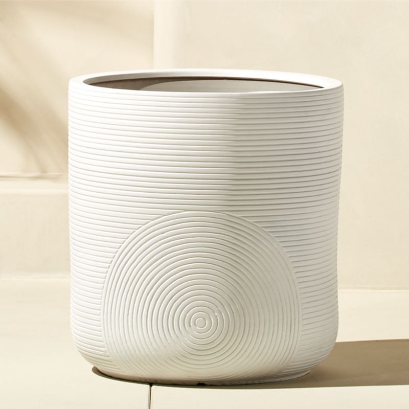 Zen Large White Planter + Reviews | CB2 | CB2