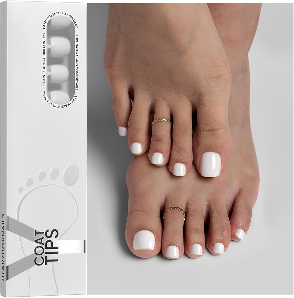 btartboxnails YCOATTIPS Toe Nail Tips - White Press On Toenails for Women, 160 Pcs 16 Sizes Soft ... | Amazon (US)