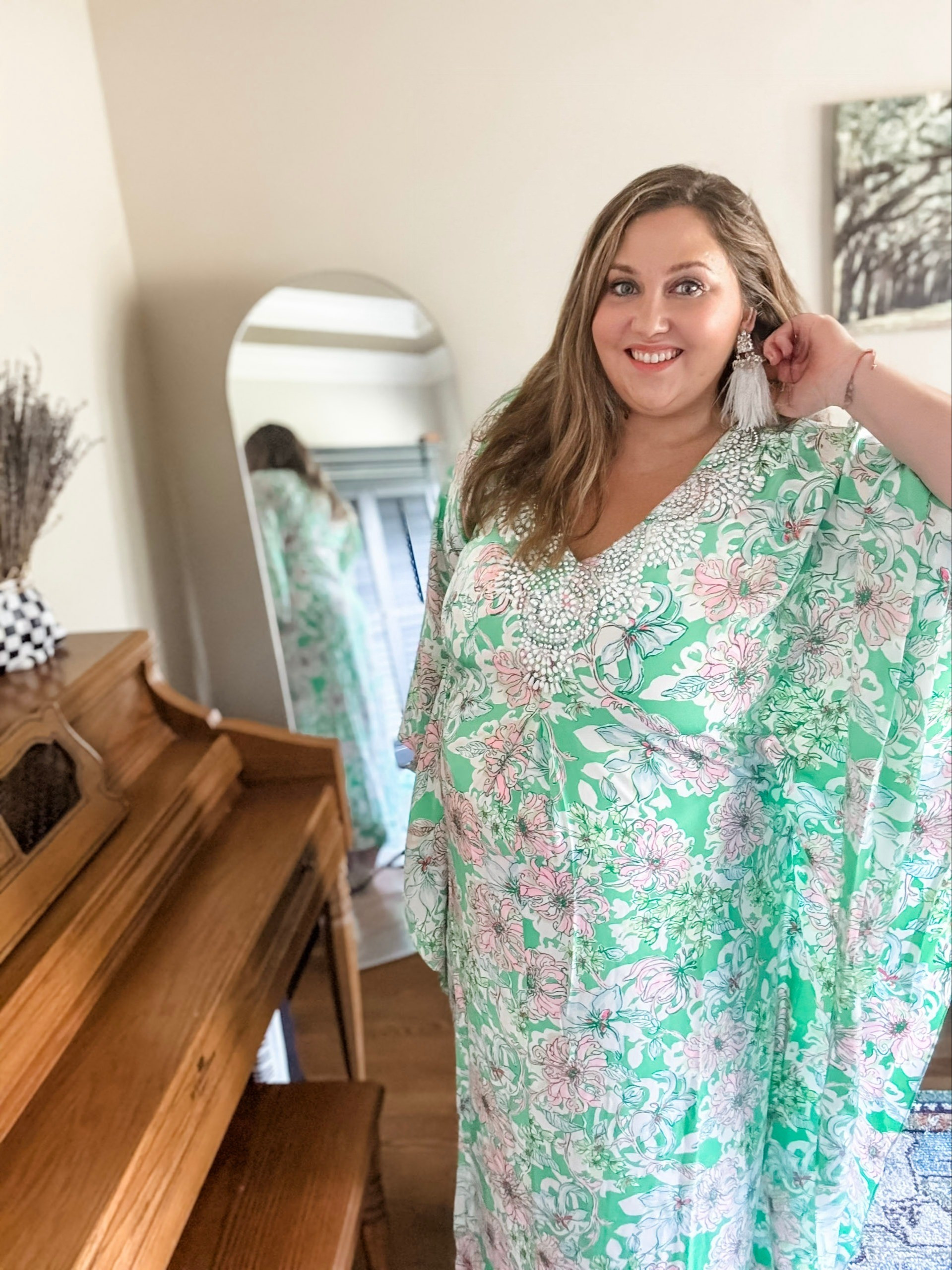 did you get the 65th anniversary caftan and earrings? I may need the necklace now too...#grandmillennial #livinglargeinlilly #lillypulitzer 

#LTKGala #LTKparties #LTKplussize