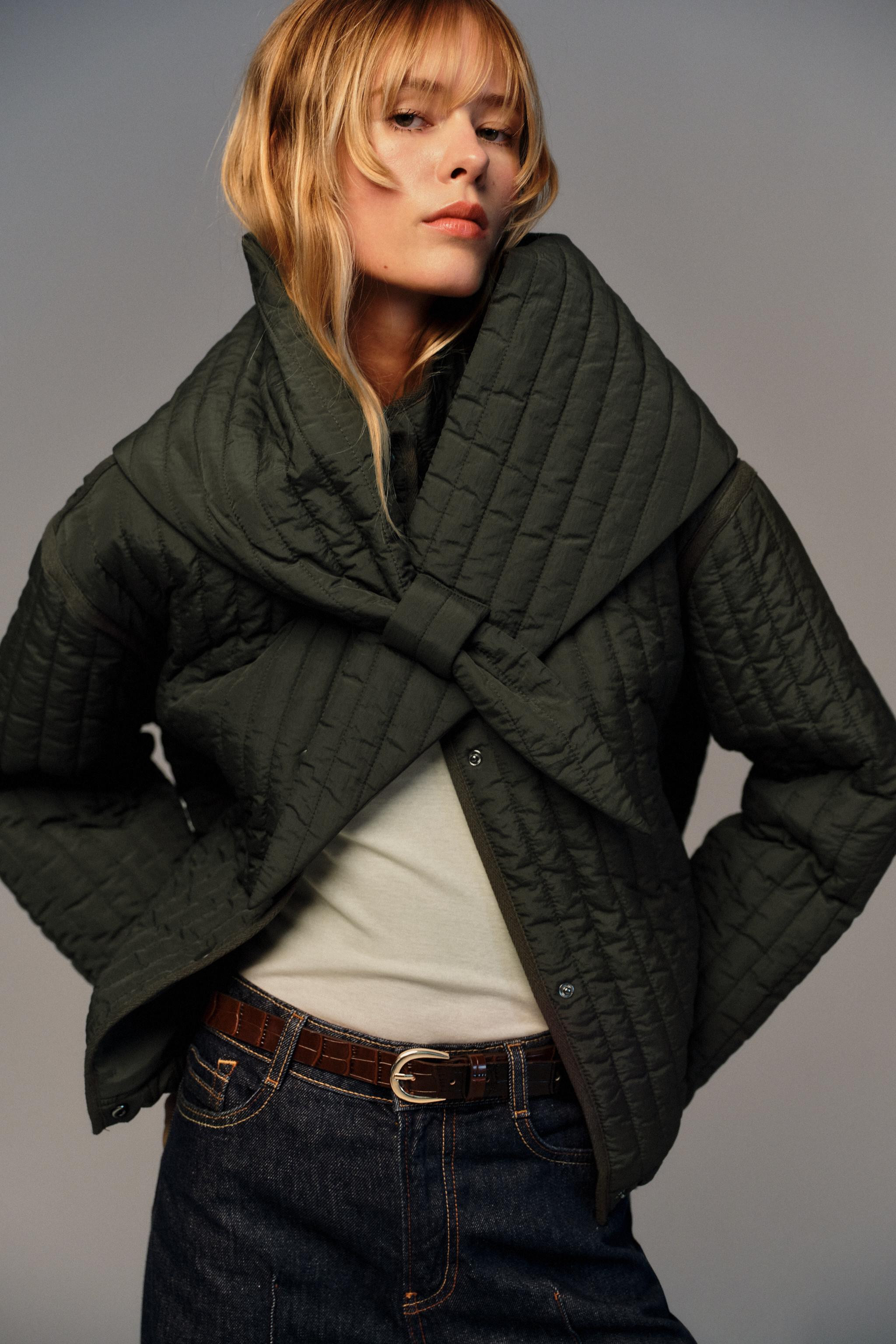 DETACHABLE SCARF PUFFER JACKET | Zara Canada