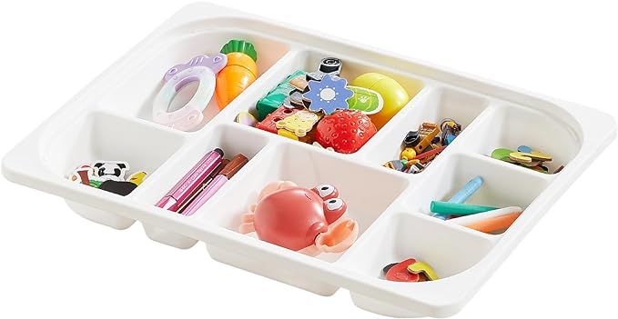 Beright Storage Tray with Compartments, Compatible Sensory Table, Stackable Plastic Storage Bins,... | Amazon (US)