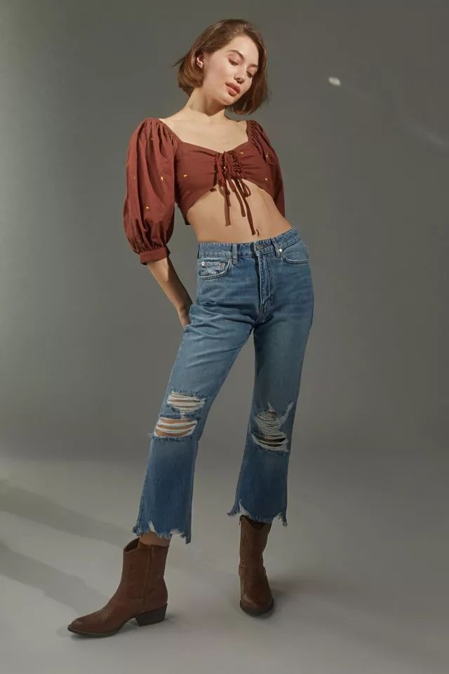 BDG Wilco High-Waisted Cropped Flare Jean | Urban Outfitters (US and RoW)