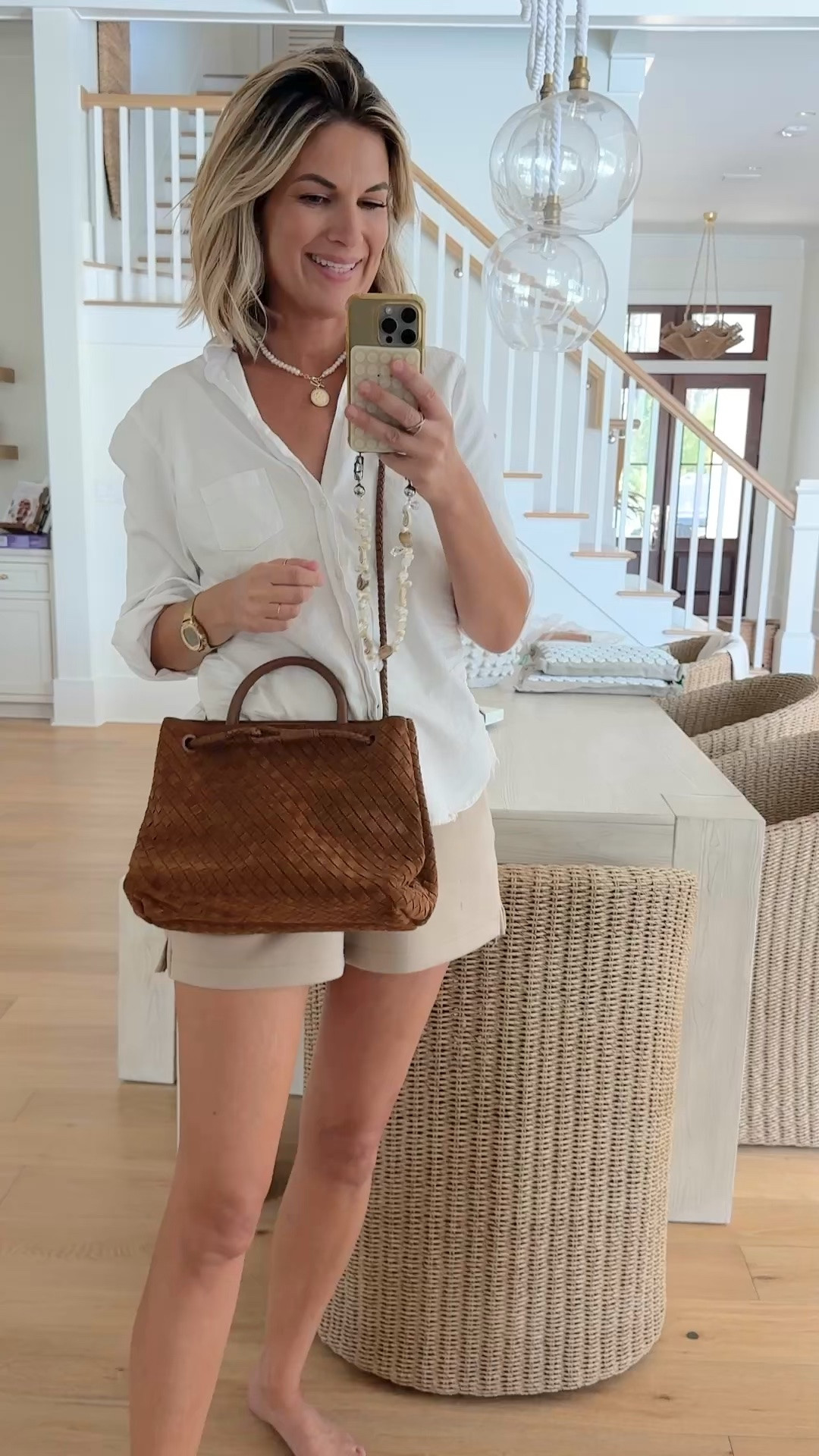Chocolate suede fall bag.