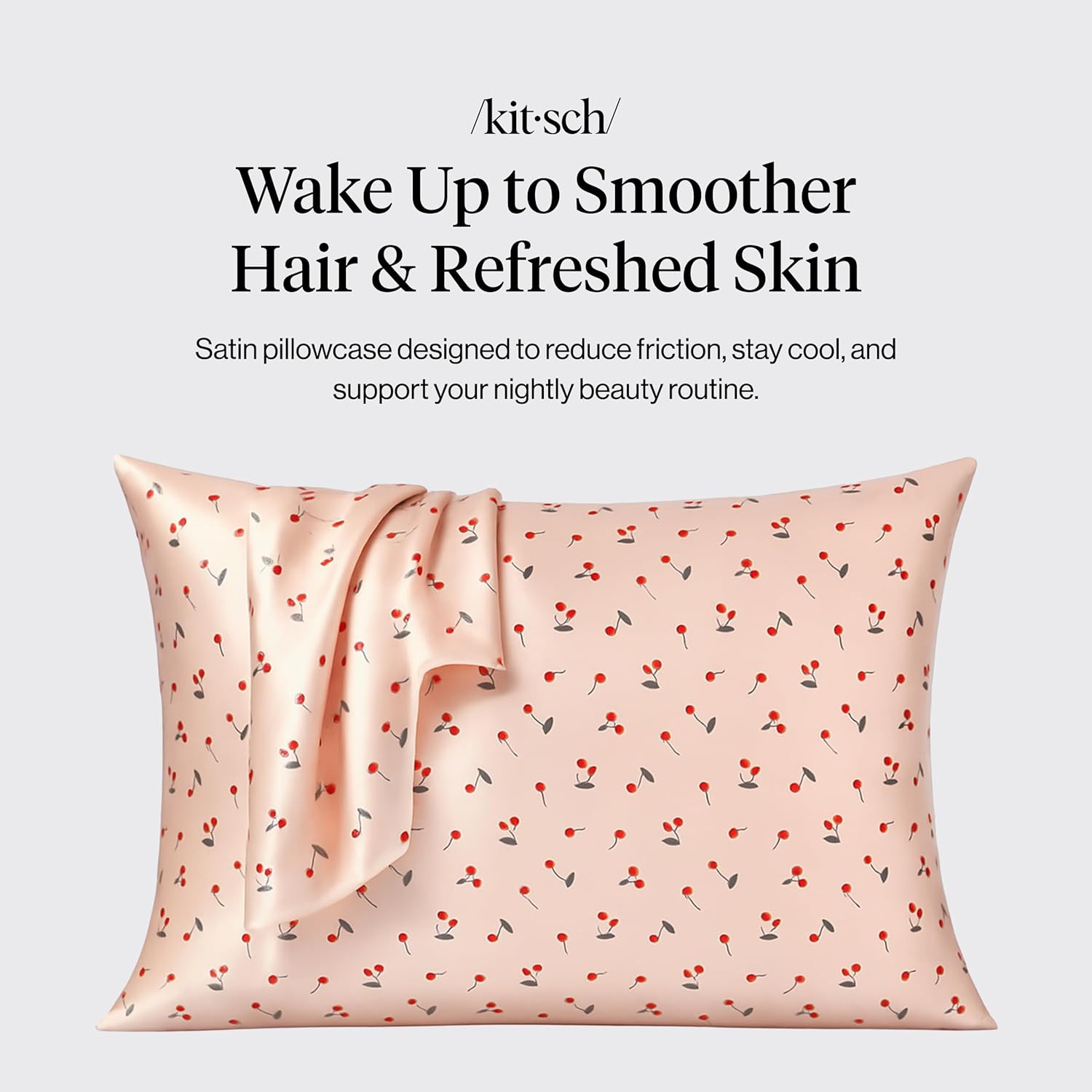 Kitsch Satin Pillowcase with Zipper for Hair & Skin - Softer Than Silk Pillow Cases, Smooth Cooli... | Amazon (US)