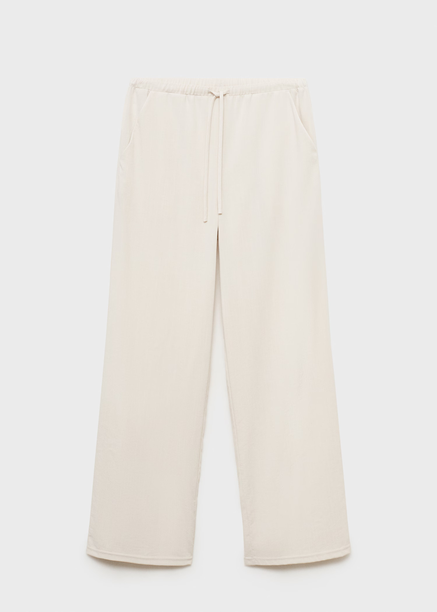 Drawstring straight trousers | MANGO (UK)