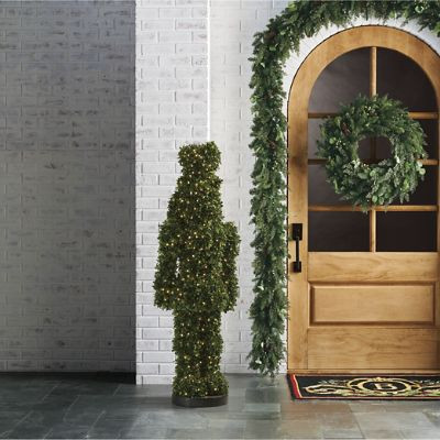 5 ft. LED Boxwood Nutcracker with 600 Lights for Indoor & Outdoor Holiday Decor | Frontgate