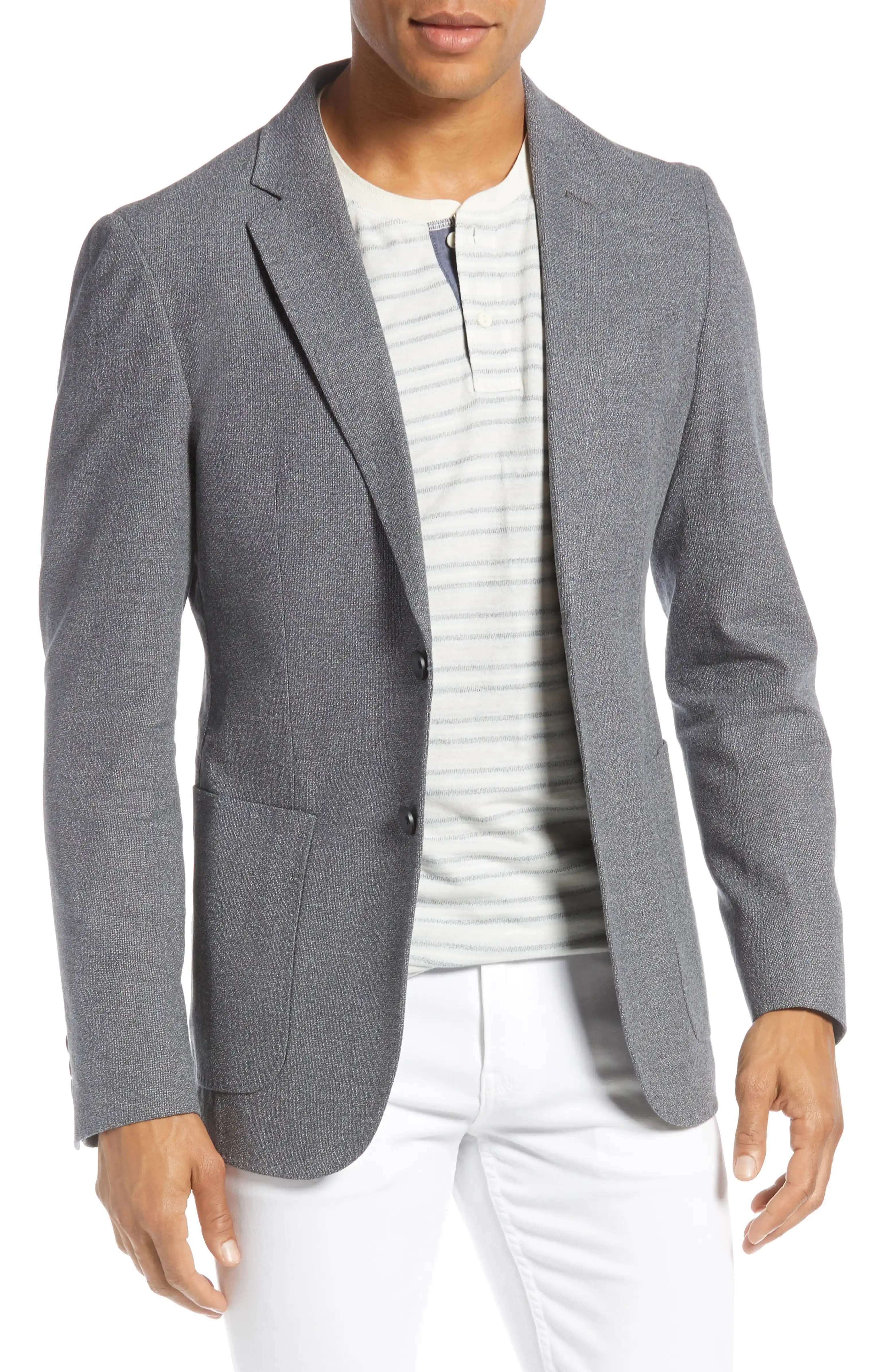 Trim Fit Mélange Cotton & Linen Sport Coat | Nordstrom