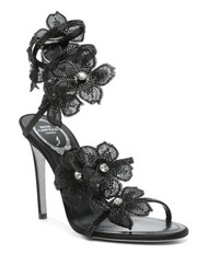 René Caovilla 105mm Floriane Sandals | Black | FARFETCH CA