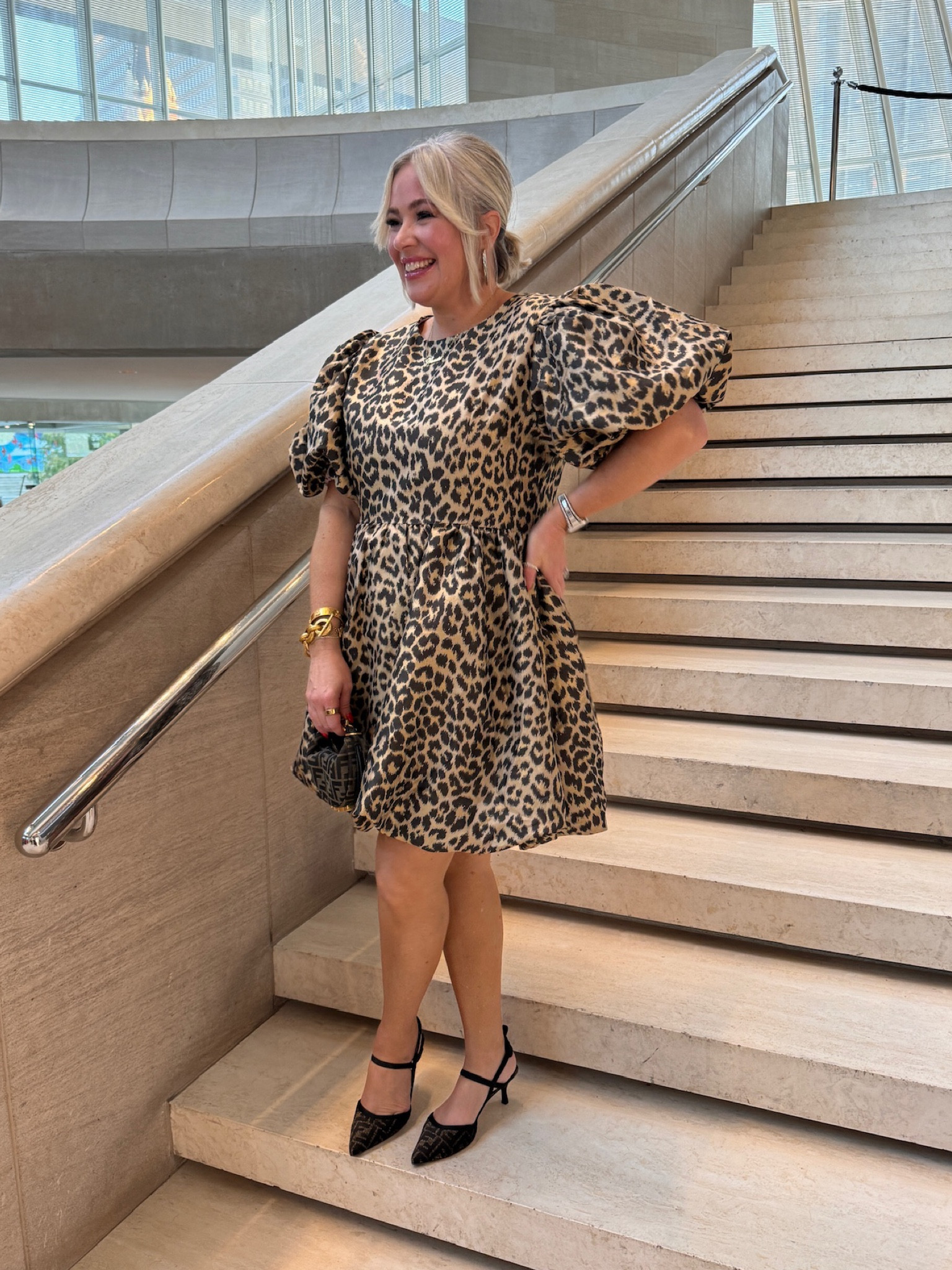 Last night of LTK Con! This is what I wore for the awards dinner. I love the style and fit of this leopard dress, and these Fendi shoes are comfortable as well!

#LTKMidsize #LTKOver40 #LTKCon