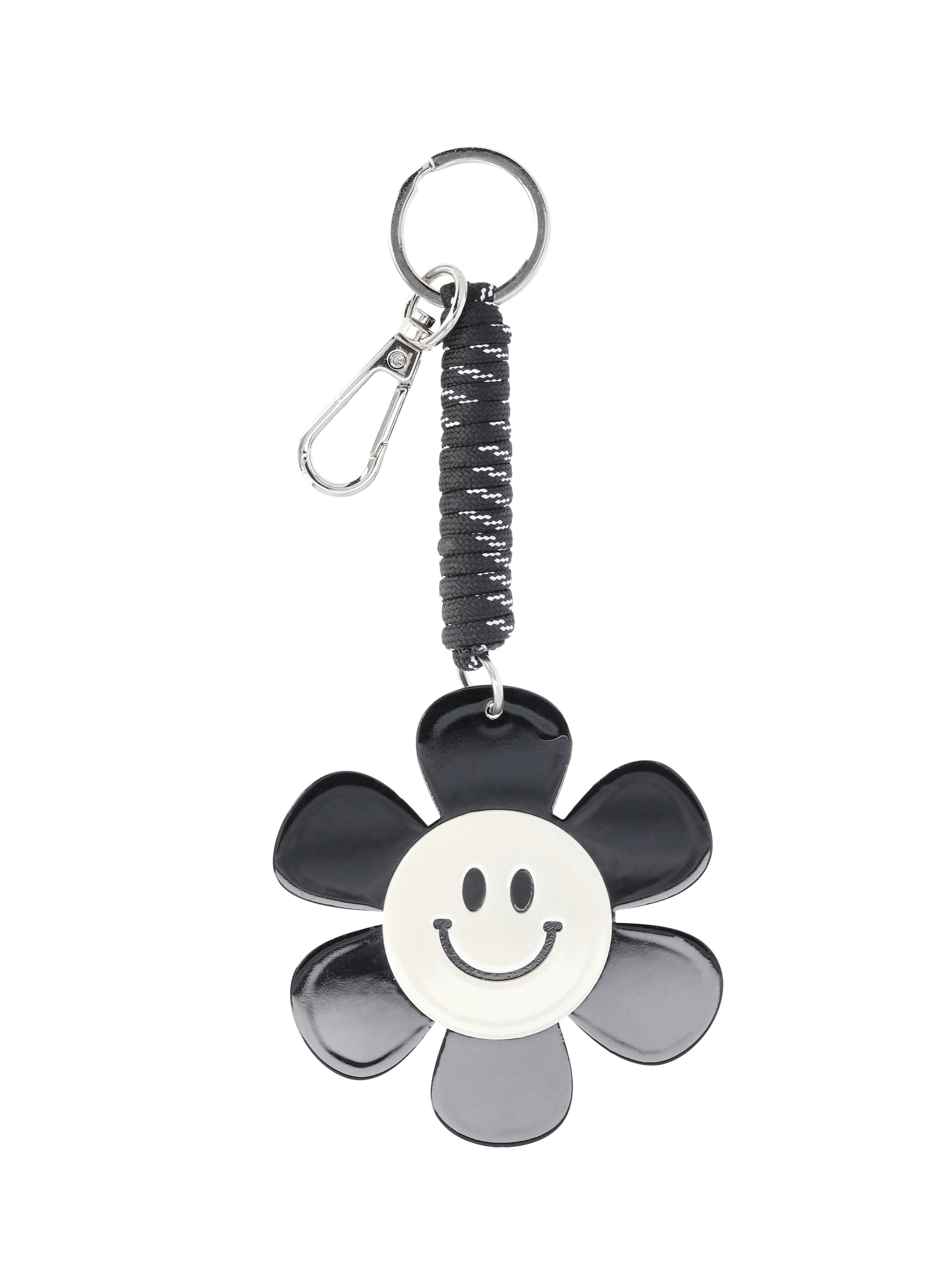 No Boundaries Women's Hands Free Bag Charm, Black/White Flower Bungee | Walmart (US)