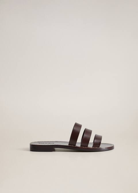 Riemensandalen aus Leder | MANGO (DE)