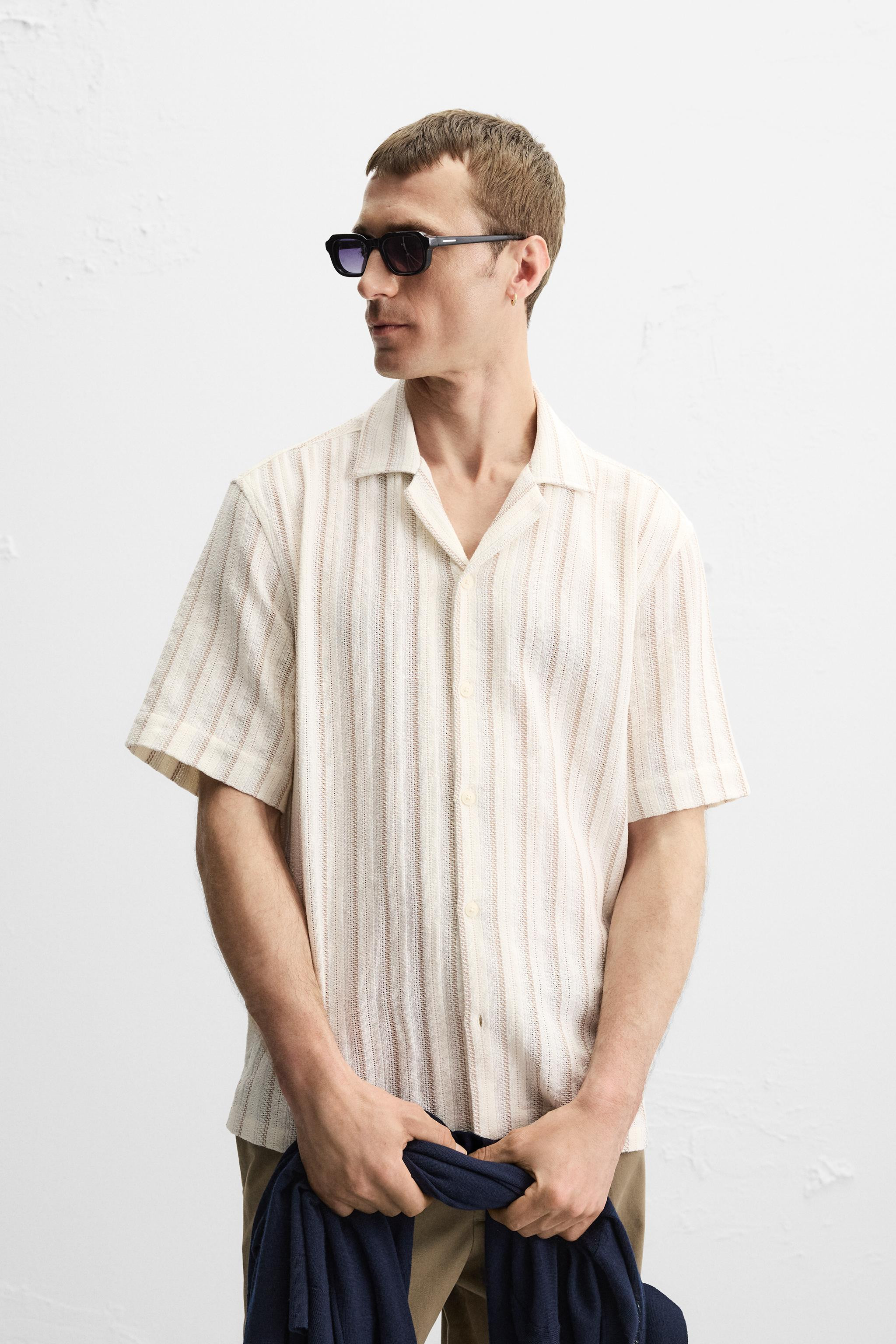 TEXTURED STRIPE SHIRT | Zara US