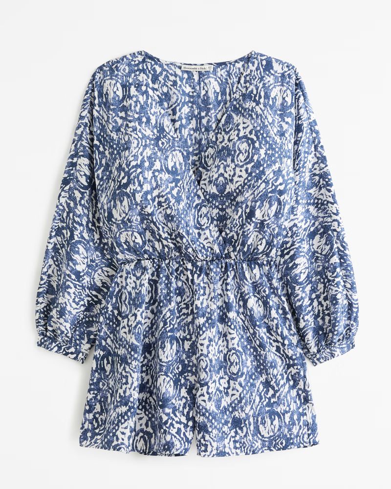 Long-Sleeve Easy Waist Romper | Abercrombie & Fitch (US)