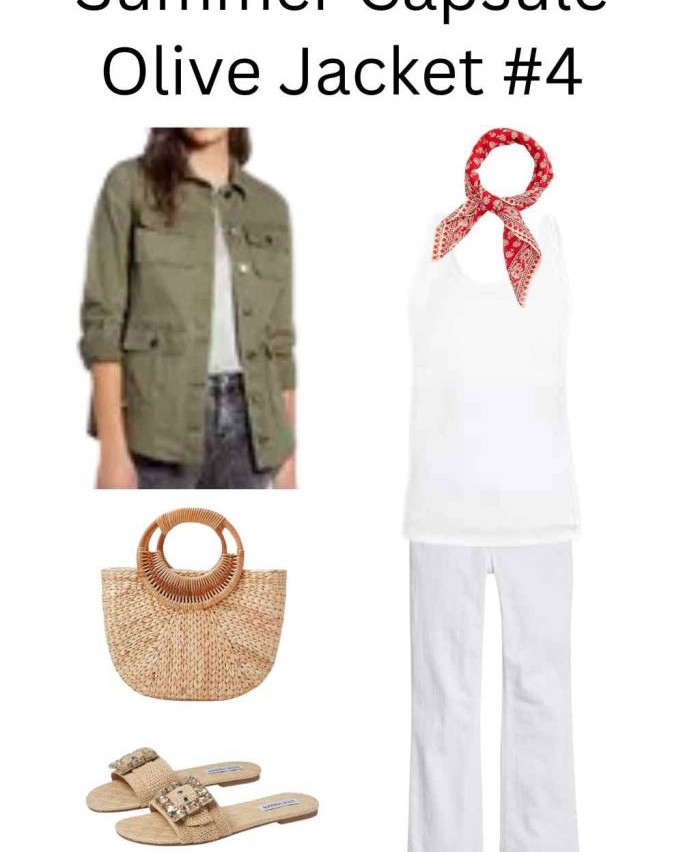 Terrific all white tank and jeans pair perfectly with an olive jacket and white sneakers!

I am thrilled to show you 50 casual, classic, chic, summer outfits from my summer capsule wardrobe 2024! 
This is the link for the post to show you the items and how to enjoy them to the fullest: Summer Capsule Wardrobe 2024: 17 More Easy, Smart Casual Summer Outfits for You to Enjoy and Maybe Even Copy! - Dr. Julie's Fun Life
Please follow my blog at: drjuliesfunlife.com for fun, fashion, family, and food!❤️Thank you!

#LTKSummerSales #LTKFindsUnder50 #LTKOver40