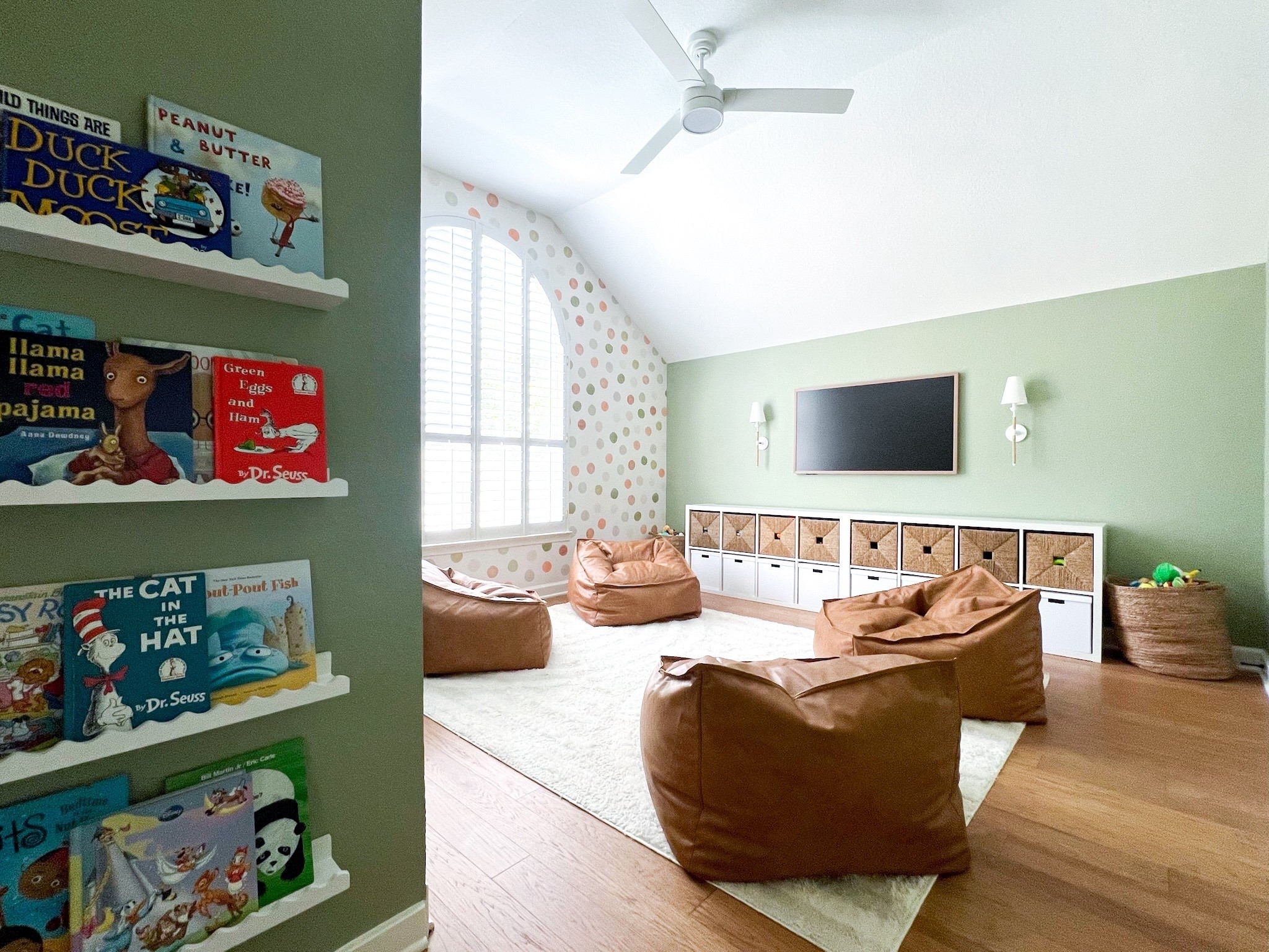 This dreamy #Playroom has it all! An art center, toy storage, bookshelves, lounge seating, and plenty of room to spread out and PLAY! You have to see the ‘before pics’ in comments below.💚 #WoodlandsStyleHouse
Construction: Evermon Homes

#LTKFamily #LTKKids #LTKHome