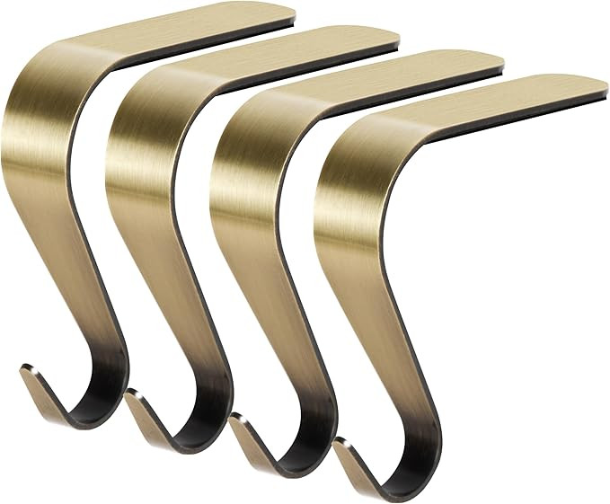 Palonu Christmas Stocking Holders Mantel Stcoking Hangers Metal Hanging Hooks Ornament Hooks Fire... | Amazon (US)