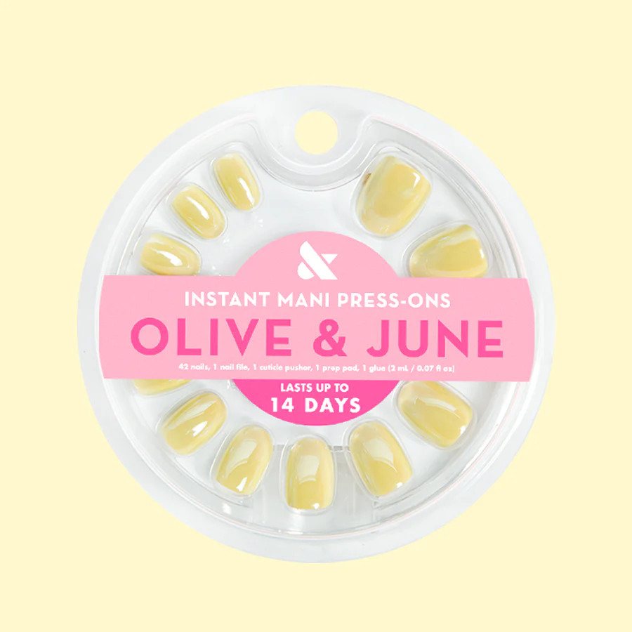 Citrus Chrome - Press-On | Extra Short | Round | Olive & June