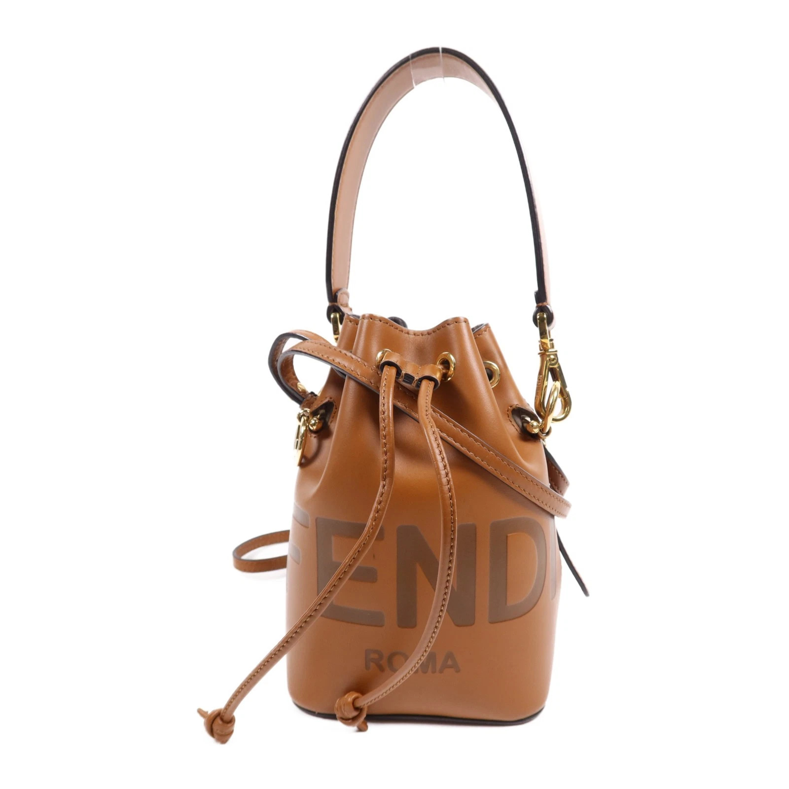 FENDI GHW Mon Tresor Shoulder Bag 8BS010-AC9L Calfskin Leather Brown | eBay US
