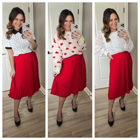 I have this Grace Karin  skirt in three colors, but I love the red this time of year all the way up until Valentines Day! ❤️ I size up to a medium in these, but they have an elastic waist and are super comfy!


#LTKstyletip #LTKsalealert #LTKSeasonal