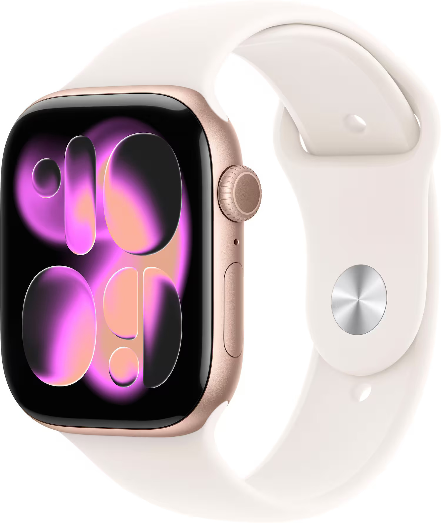 Apple Watch Series 11 (GPS) 46mm Rose Gold Aluminum Case with Light Blush Sport Band - M/L - Rose Gold - (2025) | Best Buy U.S.