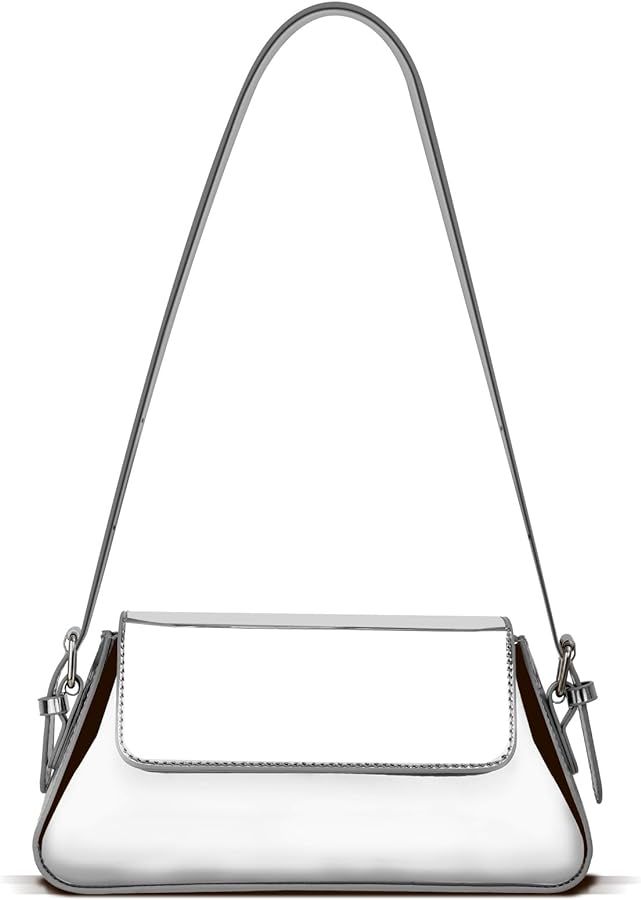 Silver Purse, Evening Silver Bag for Women Y2k Hobo Bag Small Tote Handbag Metallic Satchel Bag C... | Amazon (US)