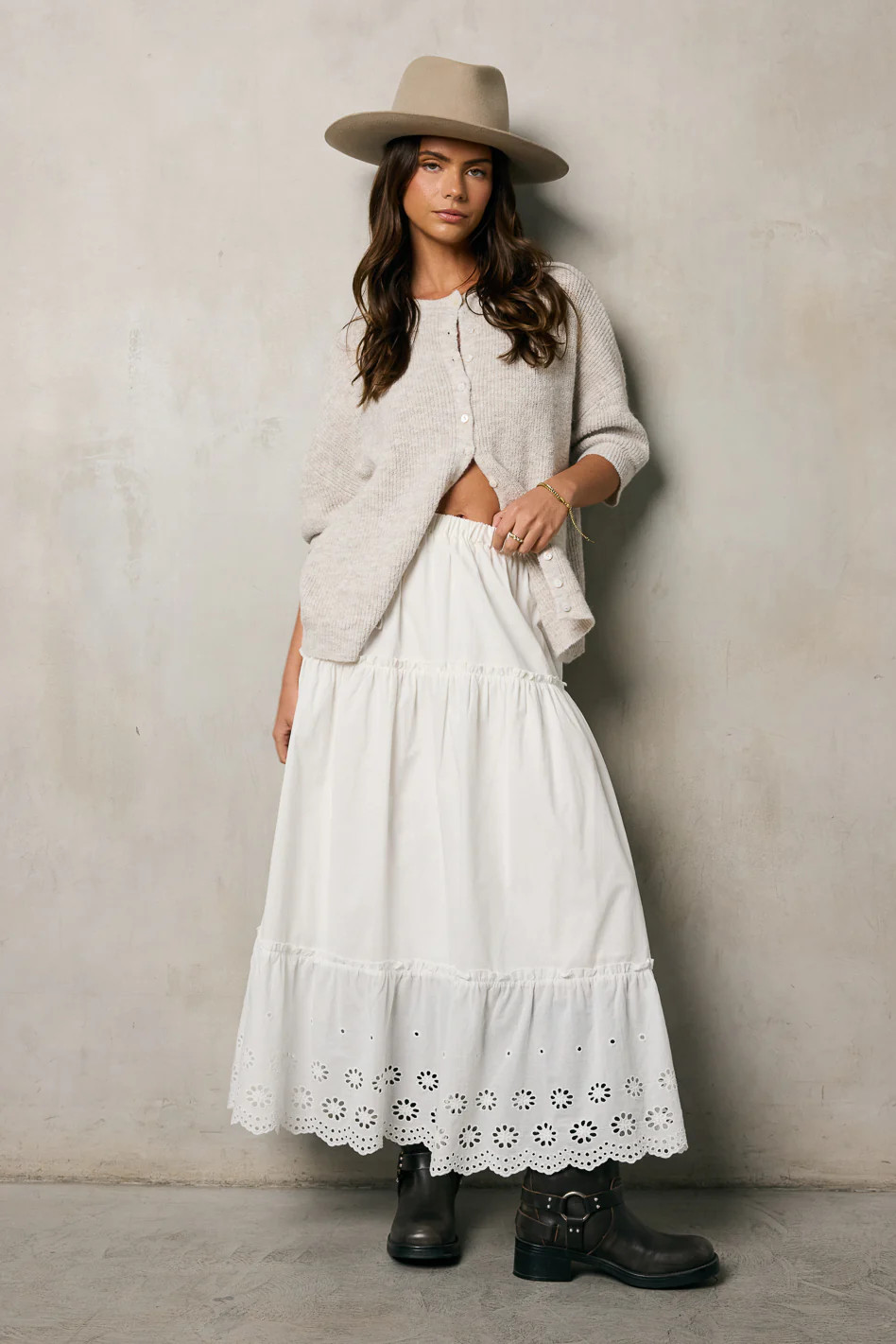 Bay Side Tiered Midi Skirt | Böhme US